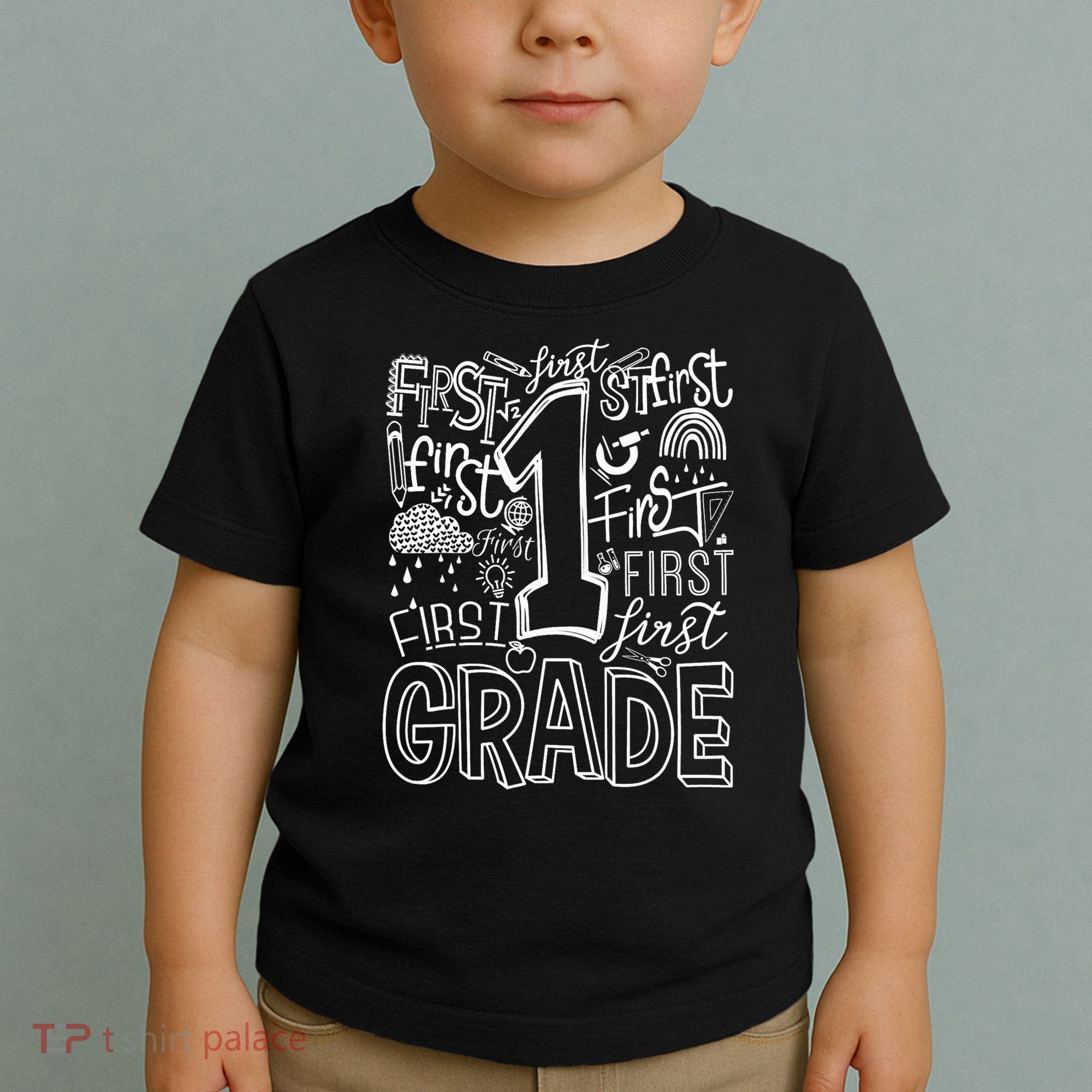 Typography 1st Grade Team Student Teacher Toddler T-Shirt