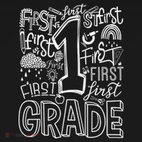 Typography 1st Grade Team Student Teacher Women's Long Sleeve Shirt thumb 2