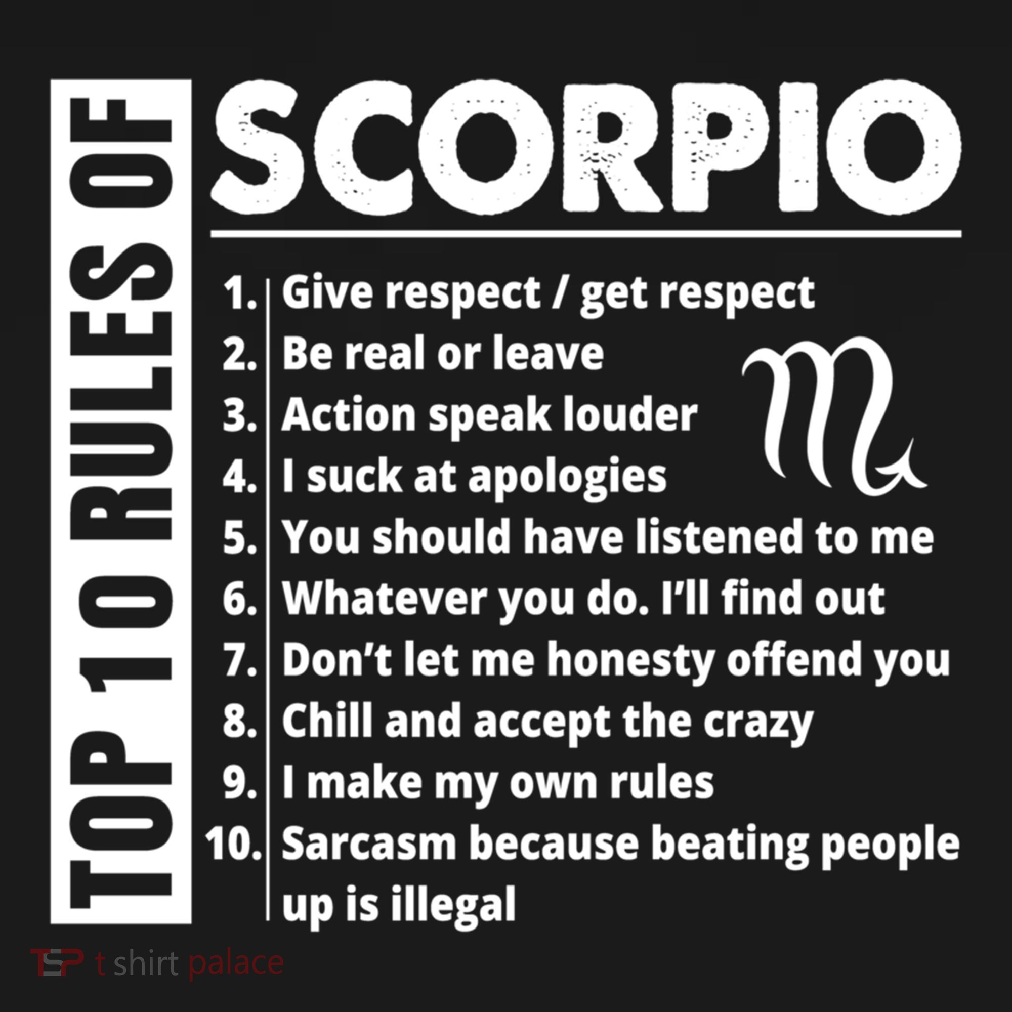 Top 10 Rules Of Scorpio October November Birthday Gift Women's Hoodie