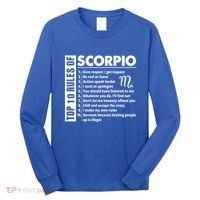 Top 10 Rules Of Scorpio October November Birthday Gift Long Sleeve Shirt thumb 0
