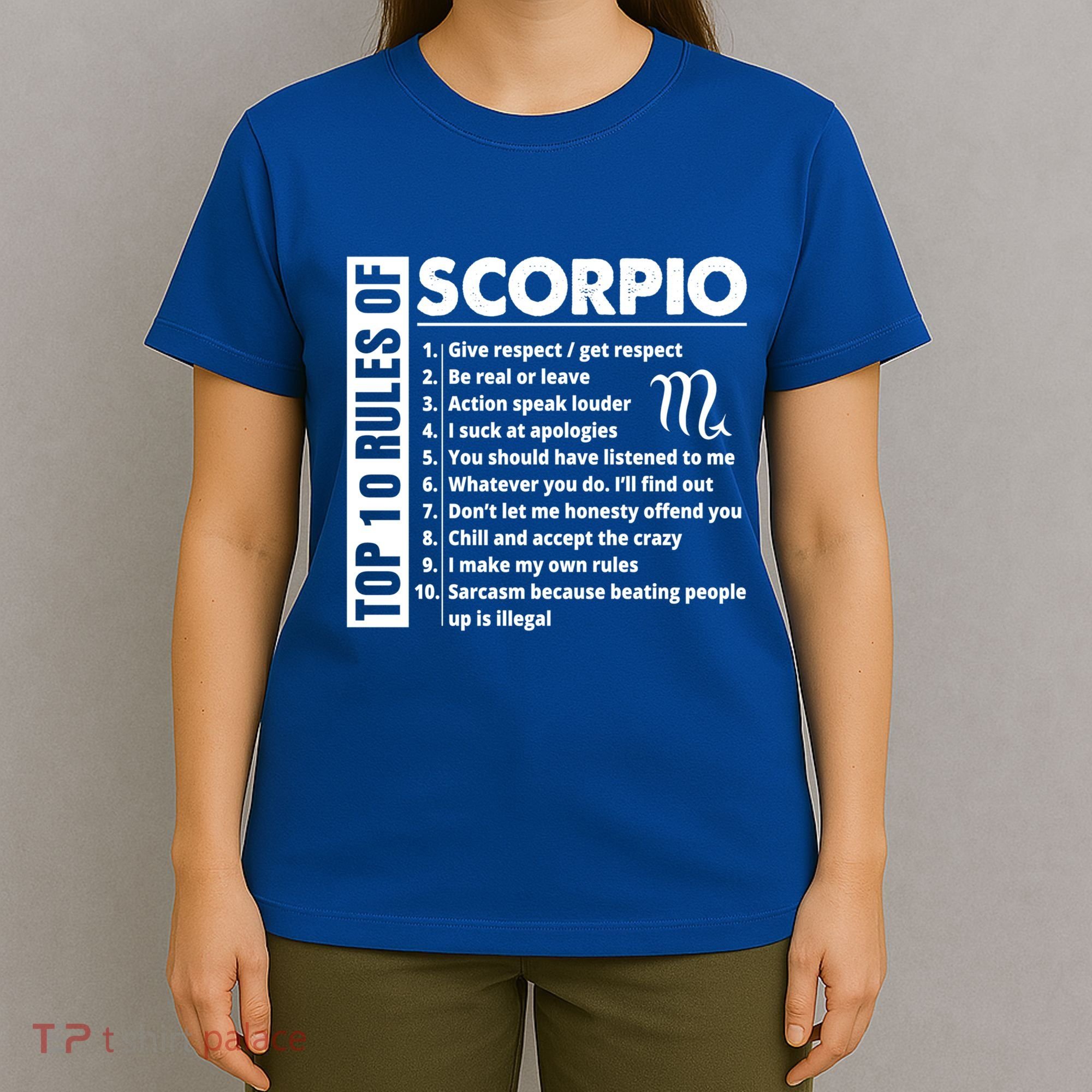 Top 10 Rules Of Scorpio October November Birthday Gift T-Shirt