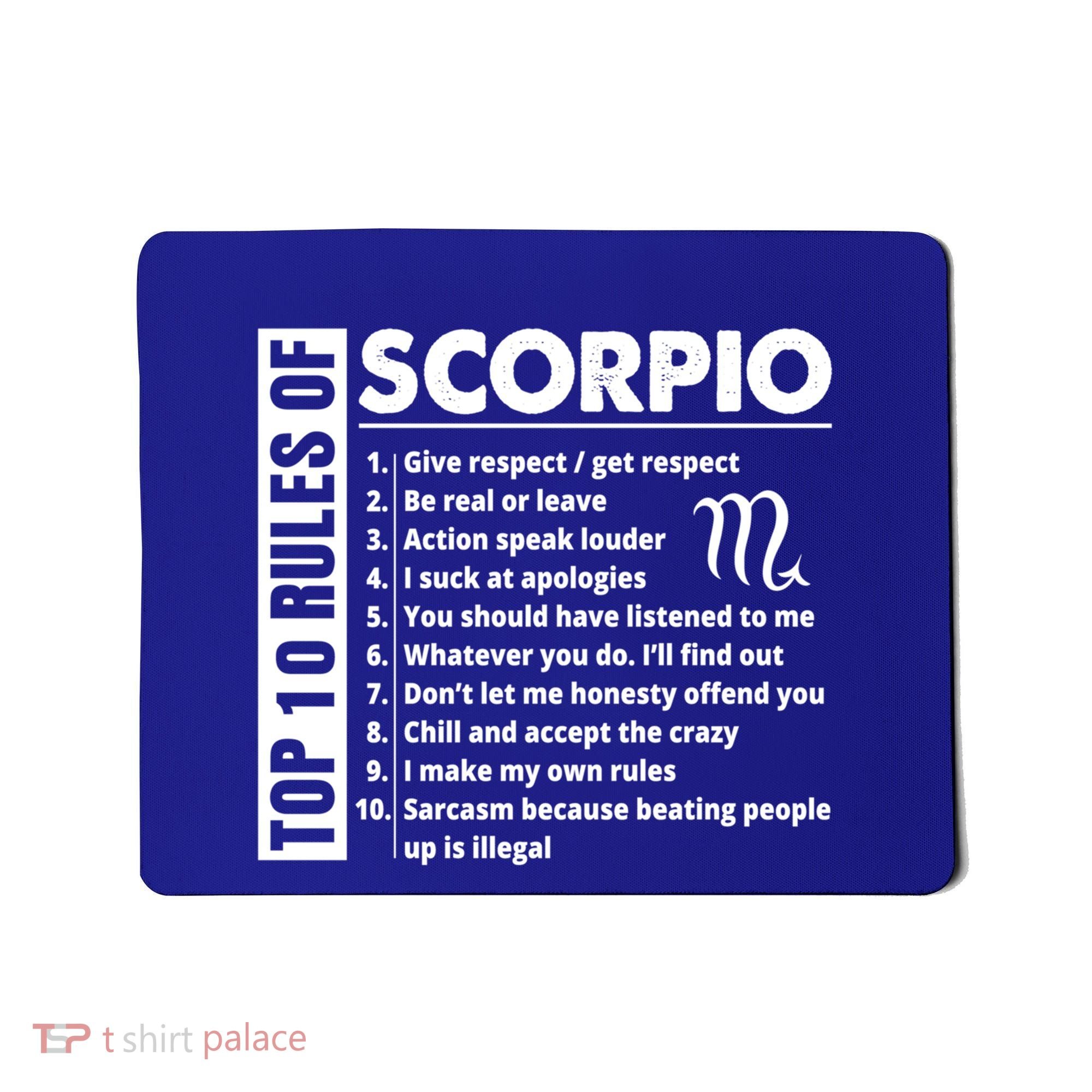 Top 10 Rules Of Scorpio October November Birthday Gift Mousepad