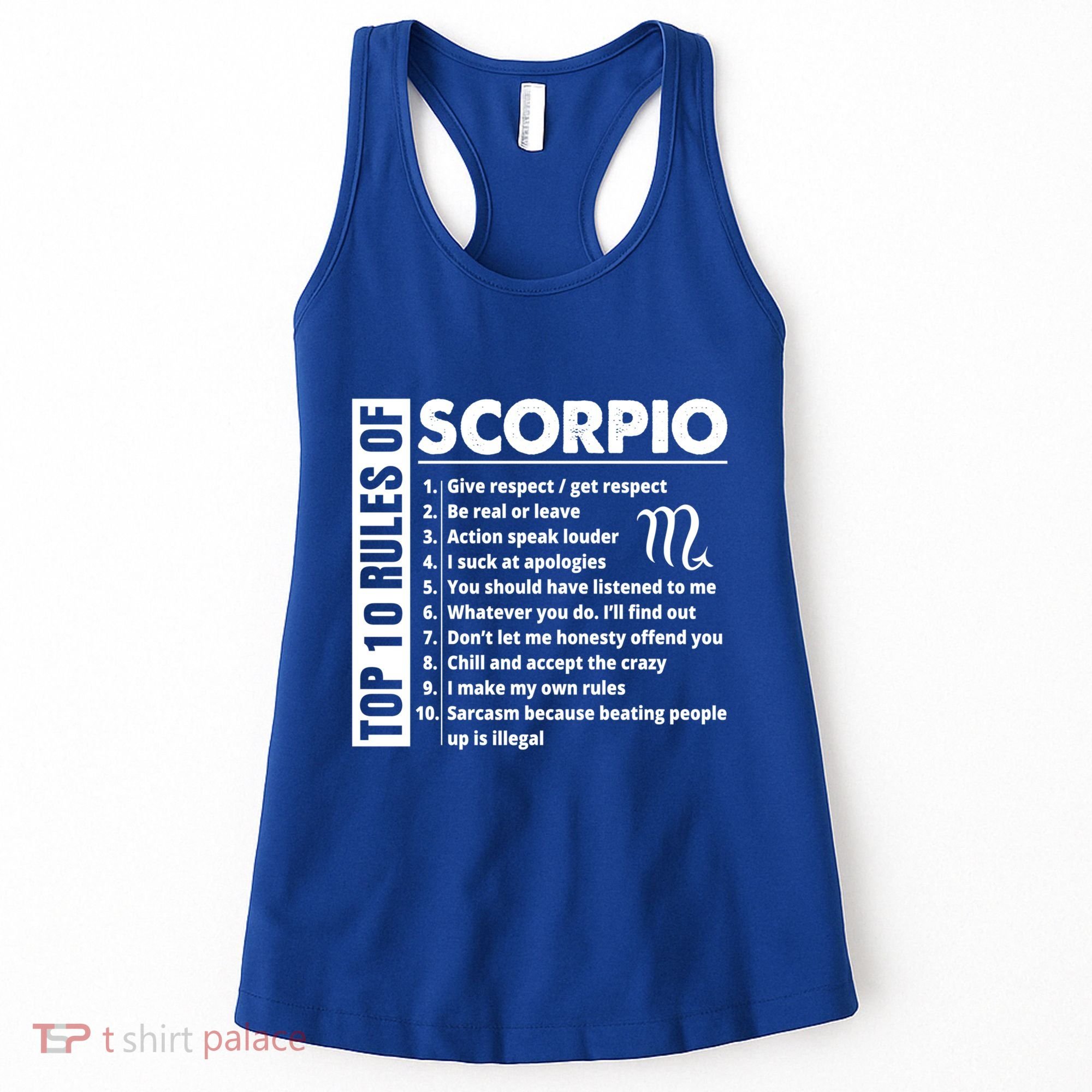 Top 10 Rules Of Scorpio October November Birthday Gift Women's Tank Top