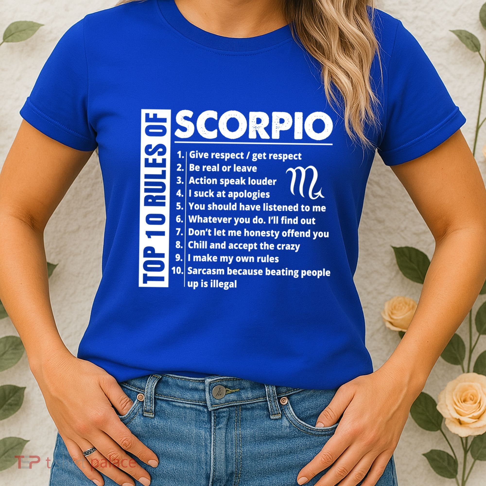Top 10 Rules Of Scorpio October November Birthday Gift Women's T-Shirt