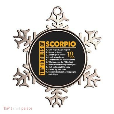 Top 10 Rules Of Scorpio October November Birthday Gift Ornament