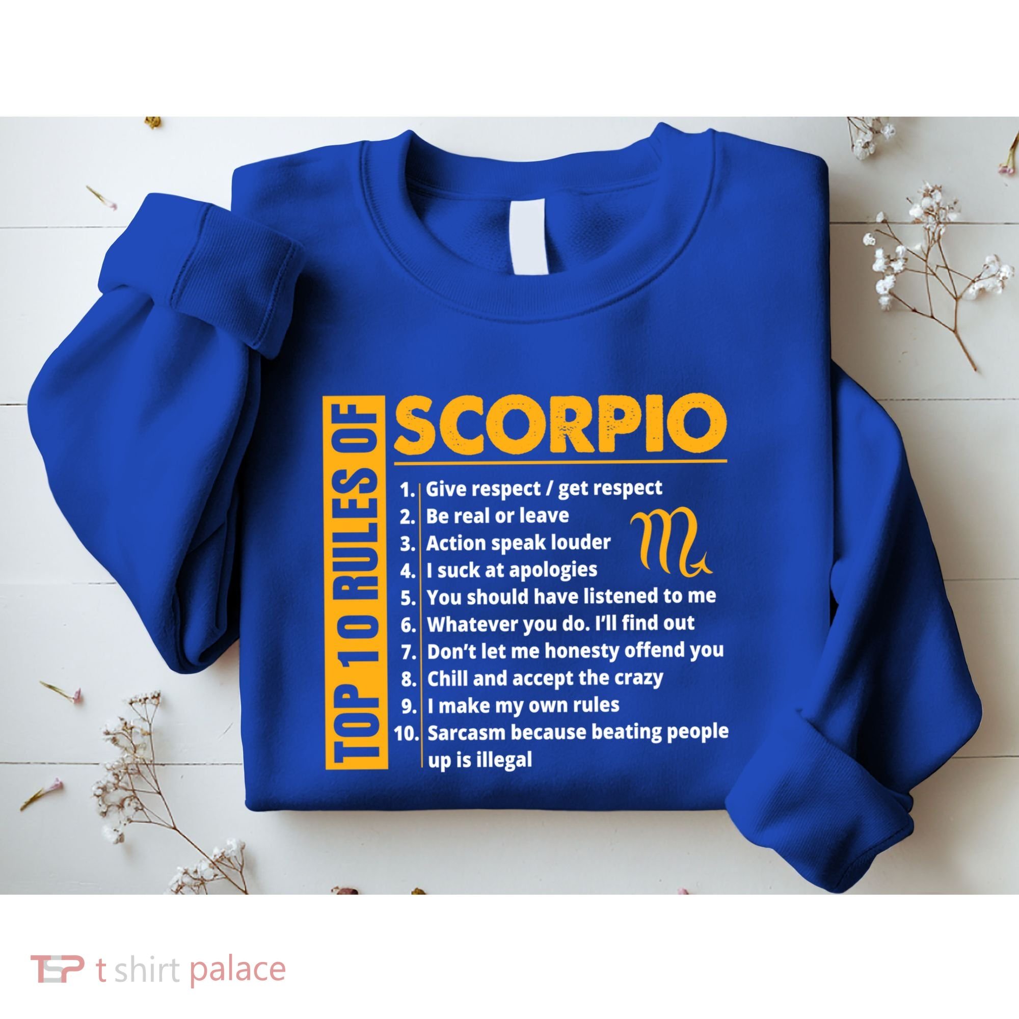 Top 10 Rules Of Scorpio October November Birthday Gift Sweatshirt