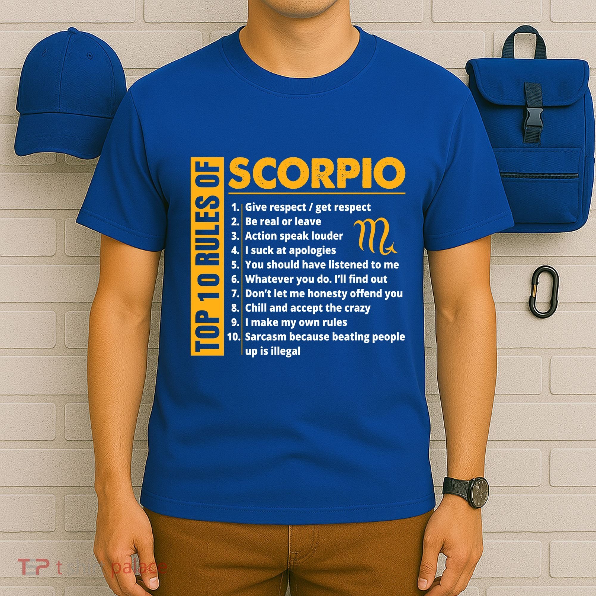 Top 10 Rules Of Scorpio October November Birthday Gift T-Shirt