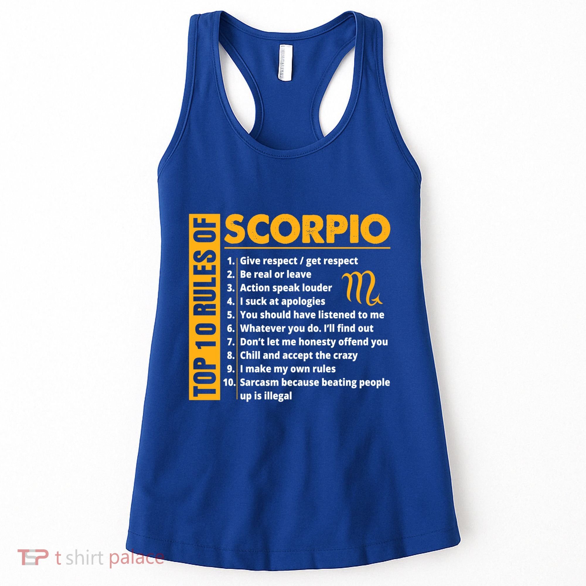 Top 10 Rules Of Scorpio October November Birthday Gift Women's Tank Top