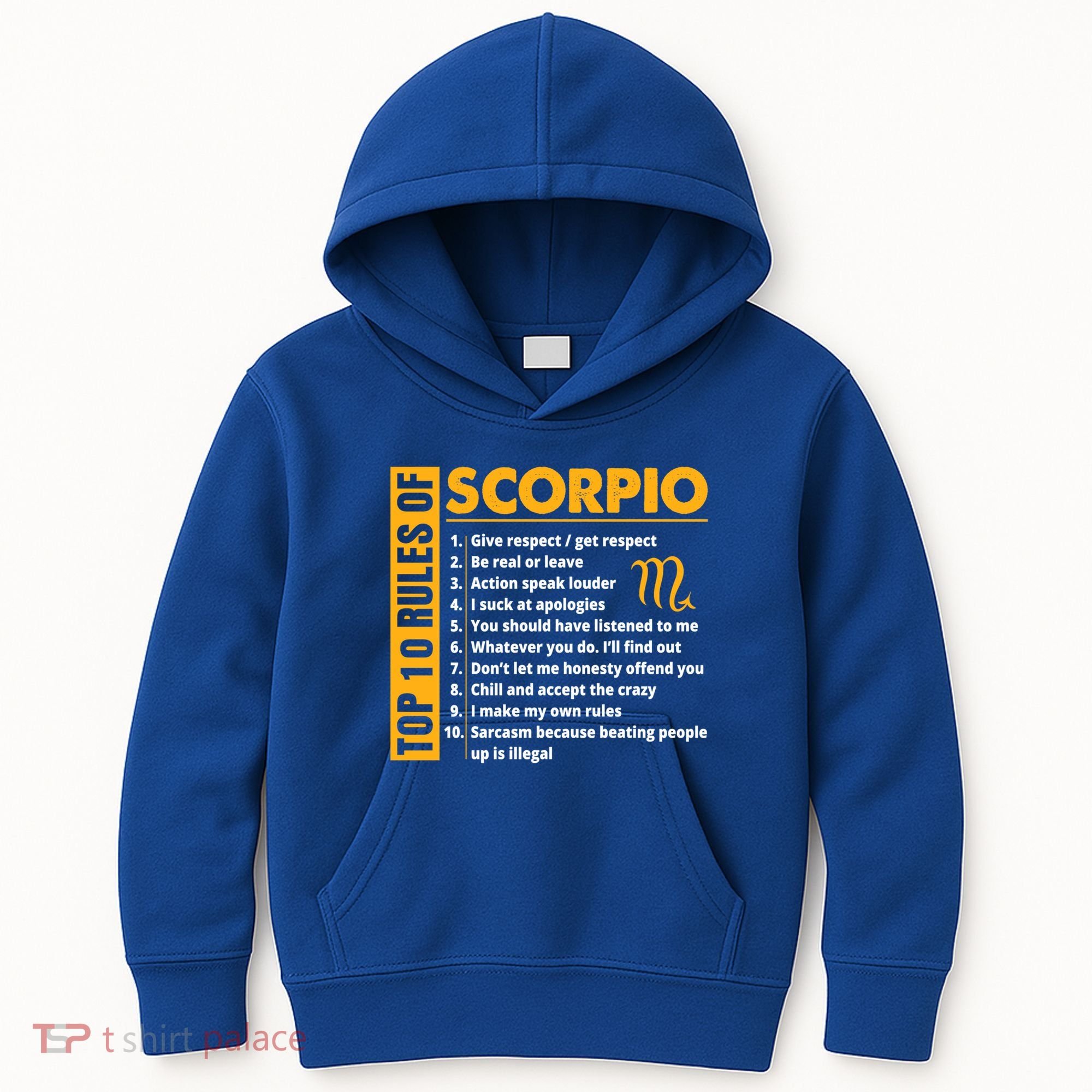 Top 10 Rules Of Scorpio October November Birthday Gift Kids Hoodie
