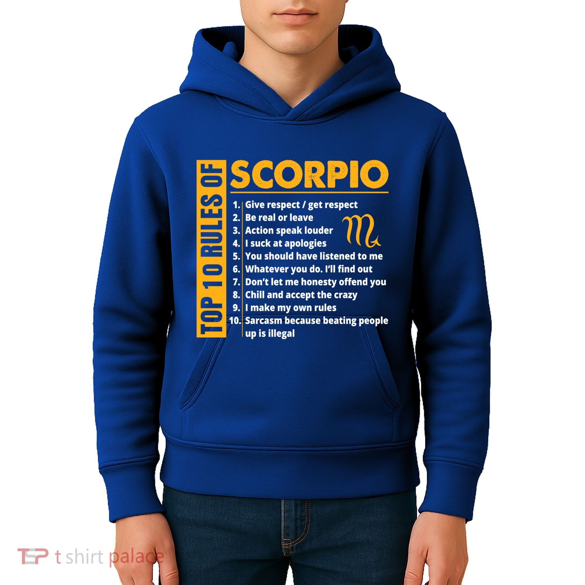 Top 10 Rules Of Scorpio October November Birthday Gift Kids Hoodie