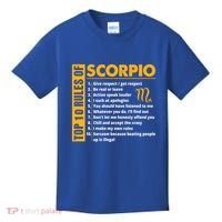 Top 10 Rules Of Scorpio October November Birthday Gift Kids T-Shirt thumb 0