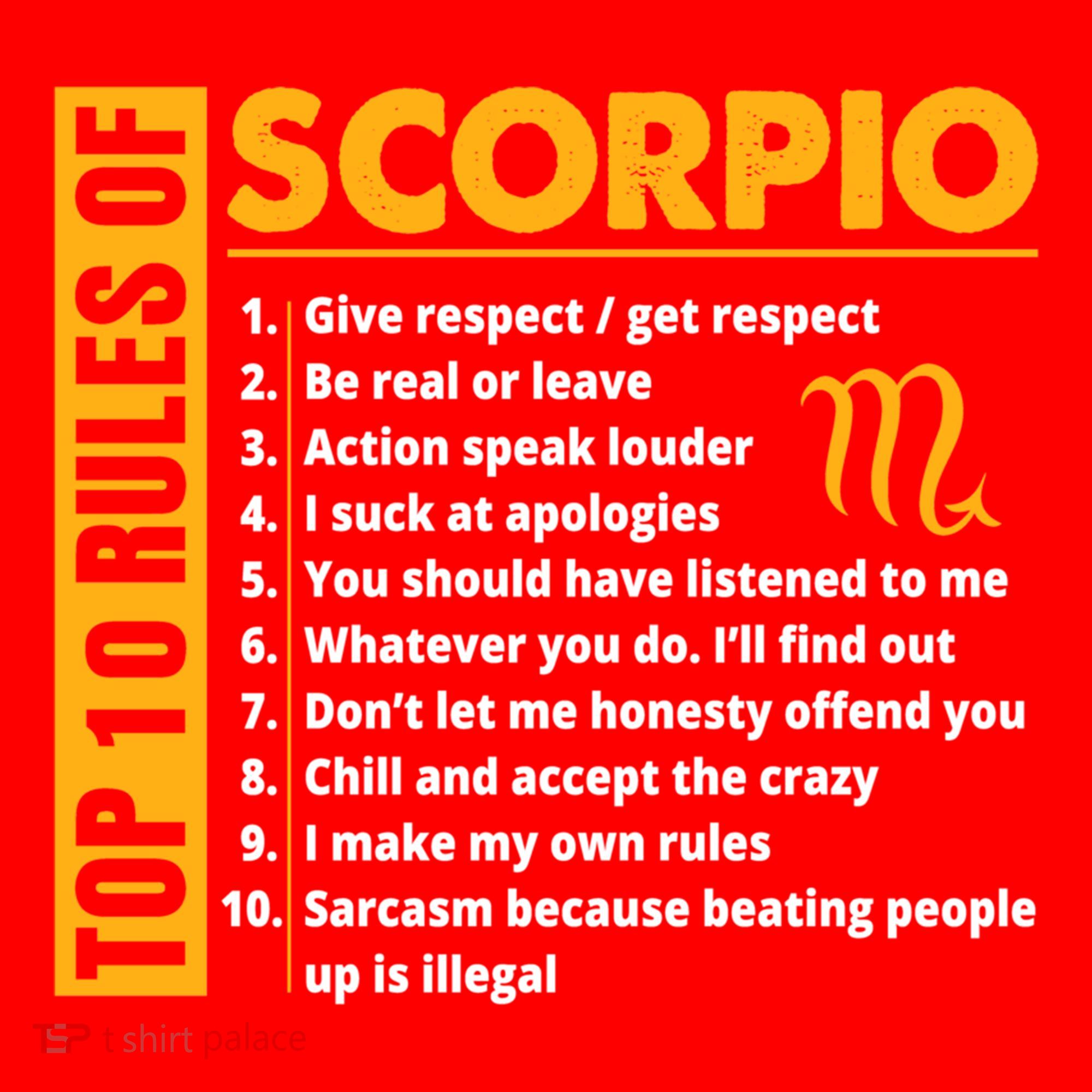 Top 10 Rules Of Scorpio October November Birthday Gift Santa Hat