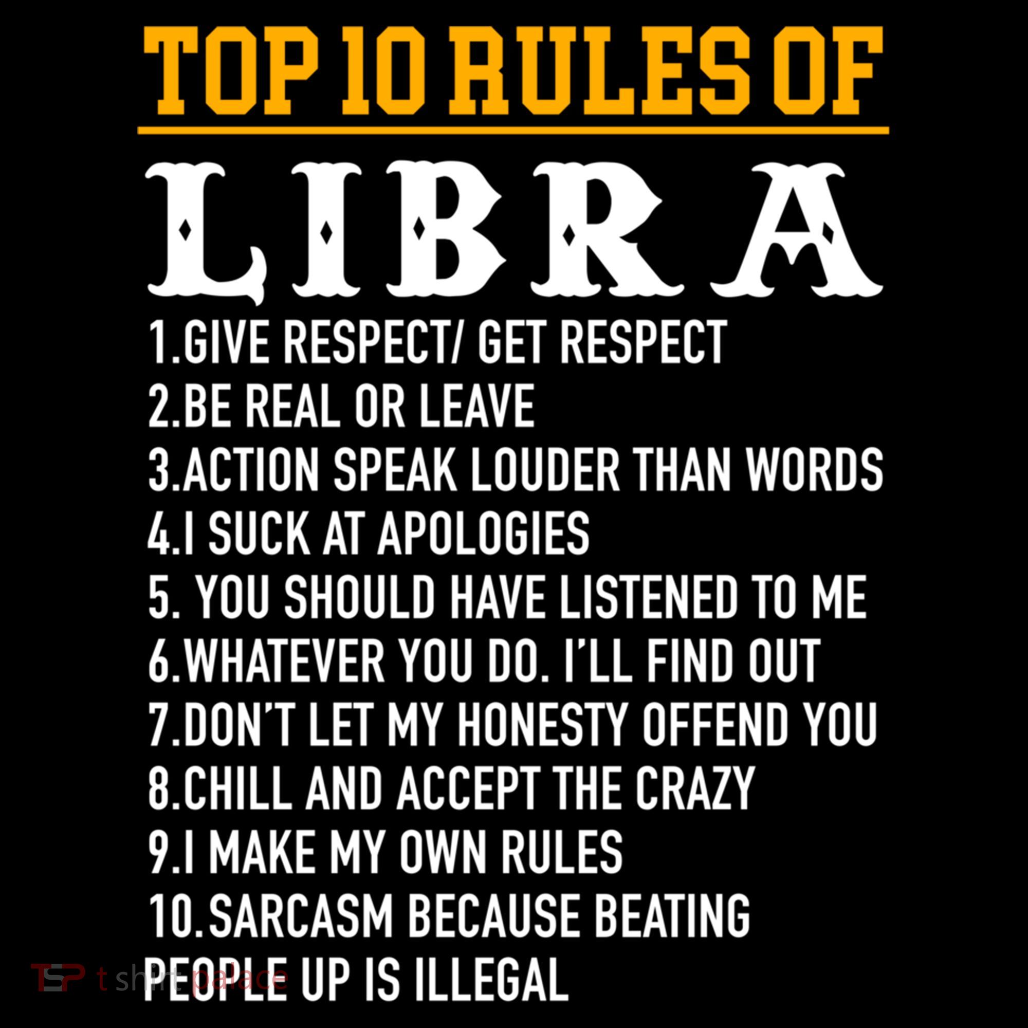 Top 10 Rules Of Libra September 23 October 22 Birthday Gift Coffee Mug