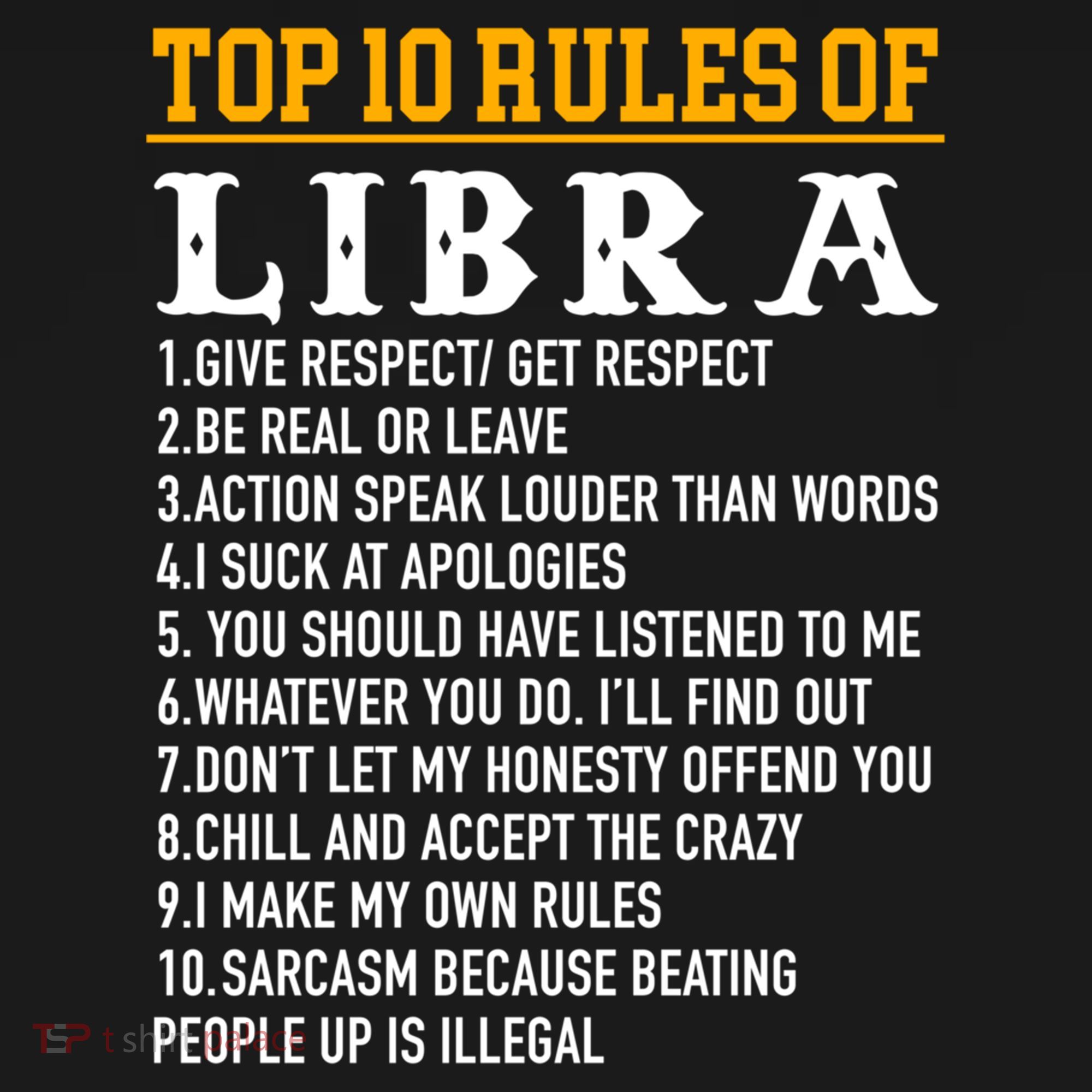 Top 10 Rules Of Libra September 23 October 22 Birthday Gift Women's Hoodie