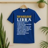 Top 10 Rules Of Libra September 23 October 22 Birthday Gift T-Shirt thumb 2