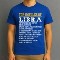 Top 10 Rules Of Libra September 23 October 22 Birthday Gift T-Shirt thumb 3