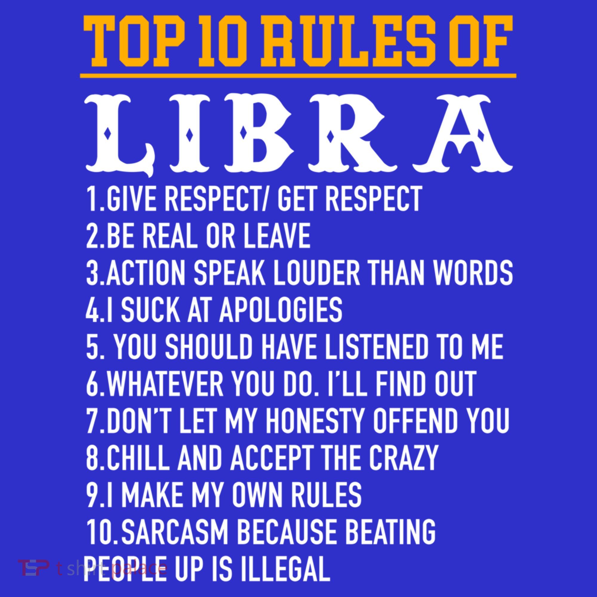 Top 10 Rules Of Libra September 23 October 22 Birthday Gift Mousepad