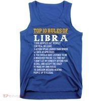 Top 10 Rules Of Libra September 23 October 22 Birthday Gift Tank Top thumb 0