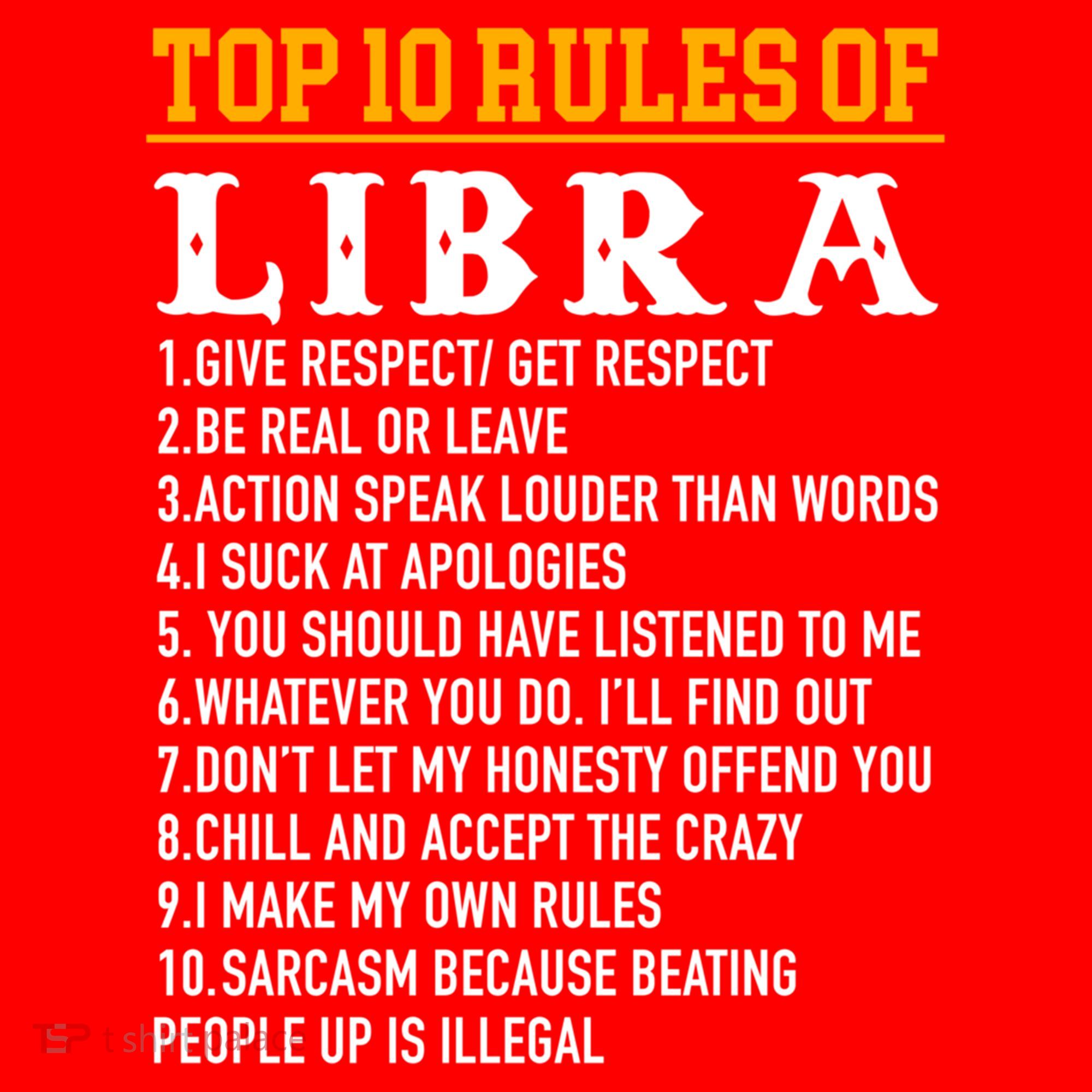 Top 10 Rules Of Libra September 23 October 22 Birthday Gift Santa Hat