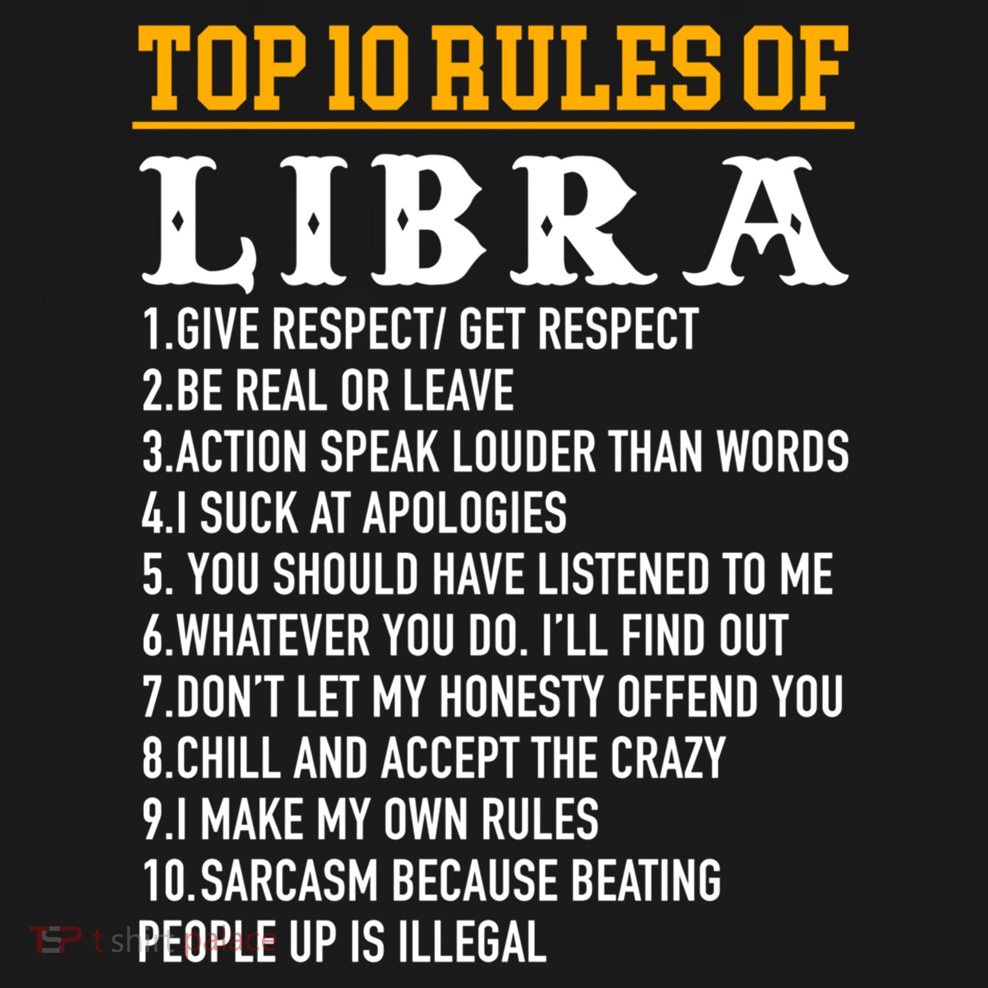 Top 10 Rules Of Libra September 23 October 22 Birthday Cool Gift Women's Hoodie