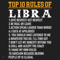 Top 10 Rules Of Libra September 23 October 22 Birthday Cool Gift Golf Towel thumb 3