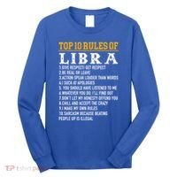 Top 10 Rules Of Libra September 23 October 22 Birthday Cool Gift Long Sleeve Shirt thumb 0