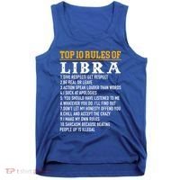 Top 10 Rules Of Libra September 23 October 22 Birthday Cool Gift Tank Top thumb 0