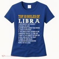 Top 10 Rules Of Libra September 23 October 22 Birthday Cool Gift Women's T-Shirt thumb 0