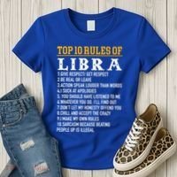 Top 10 Rules Of Libra September 23 October 22 Birthday Cool Gift Women's T-Shirt thumb 3