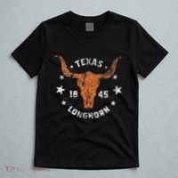 Texas 1845 Vintage Longhorn Cowboy And Rodeo Fan T-Shirt thumb 5