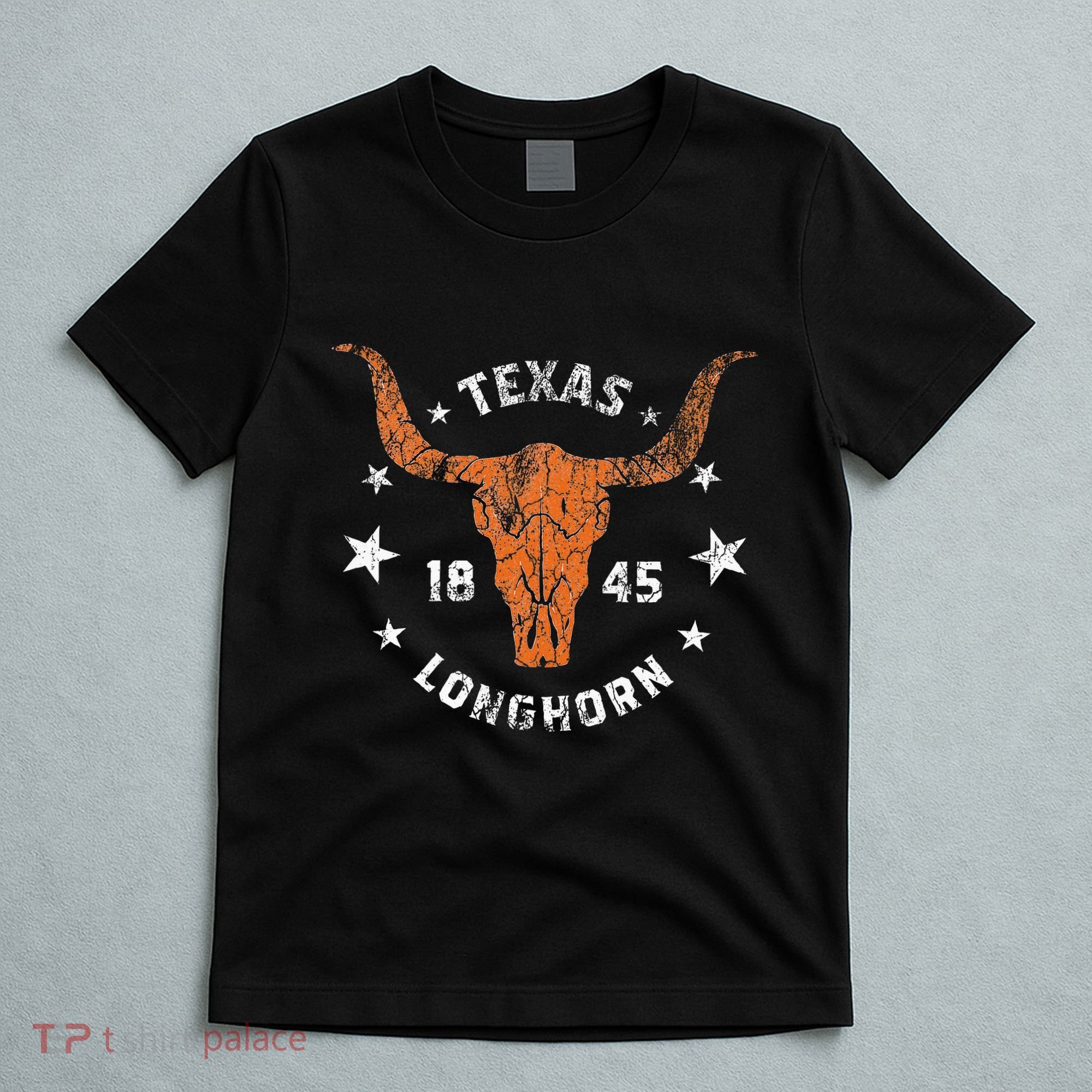 Texas 1845 Vintage Longhorn Cowboy And Rodeo Fan T-Shirt