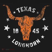 Texas 1845 Vintage Longhorn Cowboy And Rodeo Fan T-Shirt thumb 7