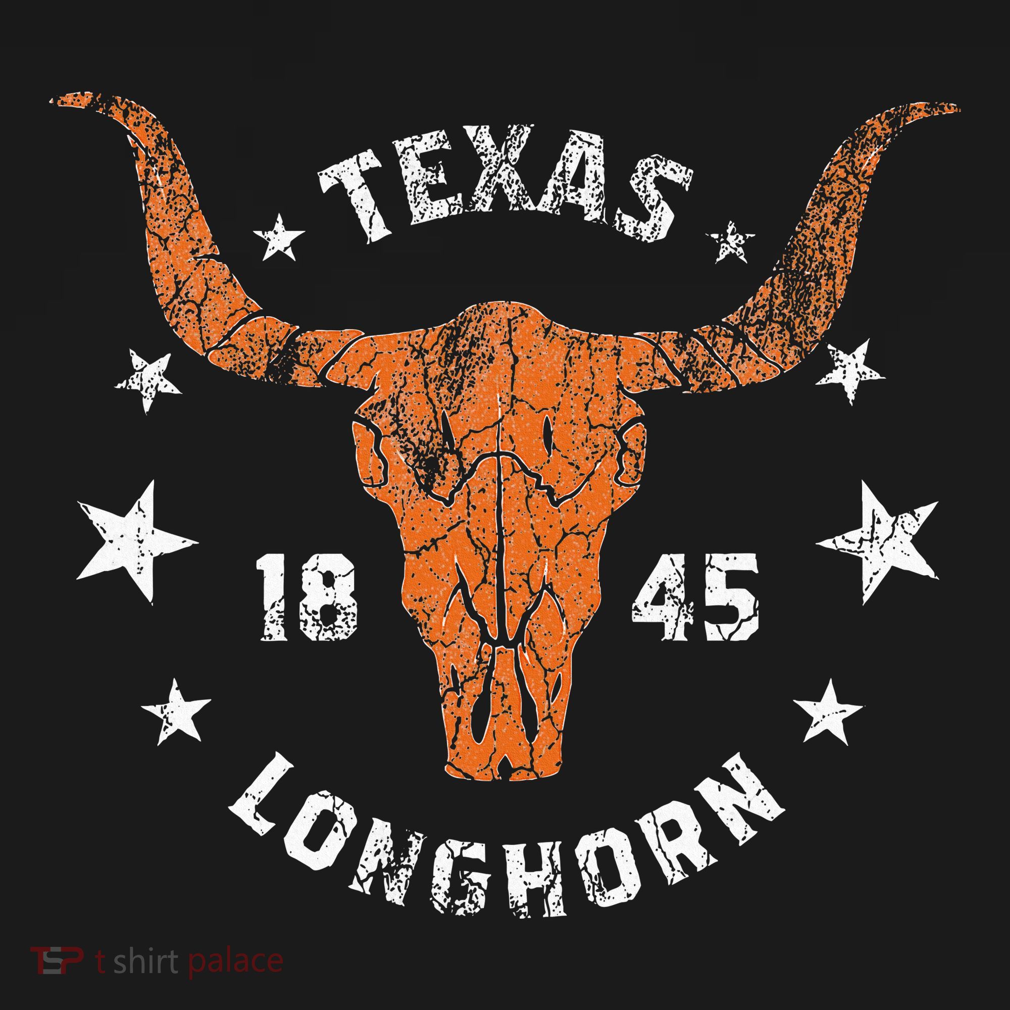 Texas 1845 Vintage Longhorn Cowboy And Rodeo Fan T-Shirt