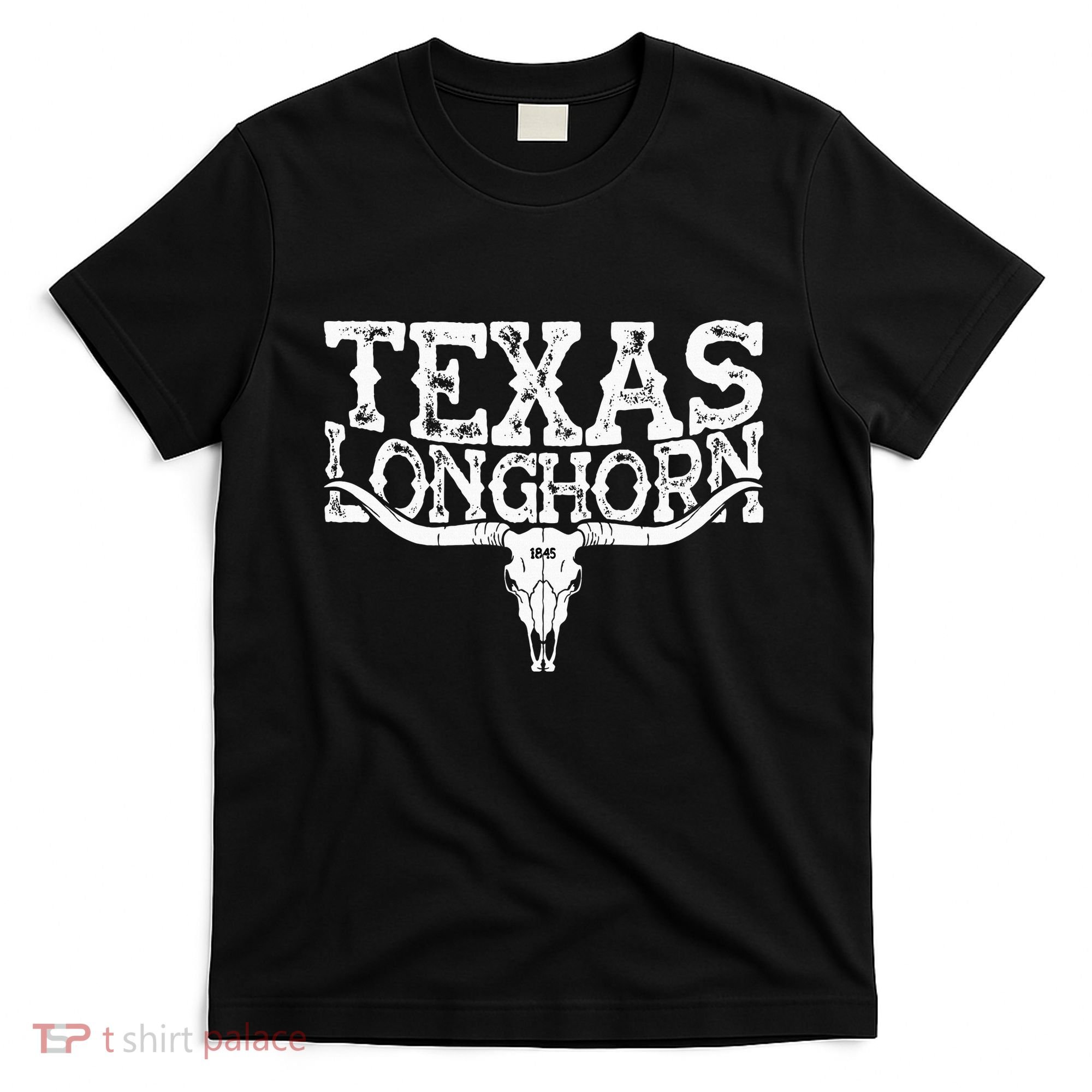 Texas 1845 Vintage Longhorn Cowboy And Rodeo Fan T-Shirt