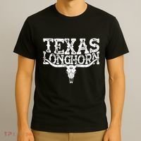Texas 1845 Vintage Longhorn Cowboy And Rodeo Fan T-Shirt thumb 3