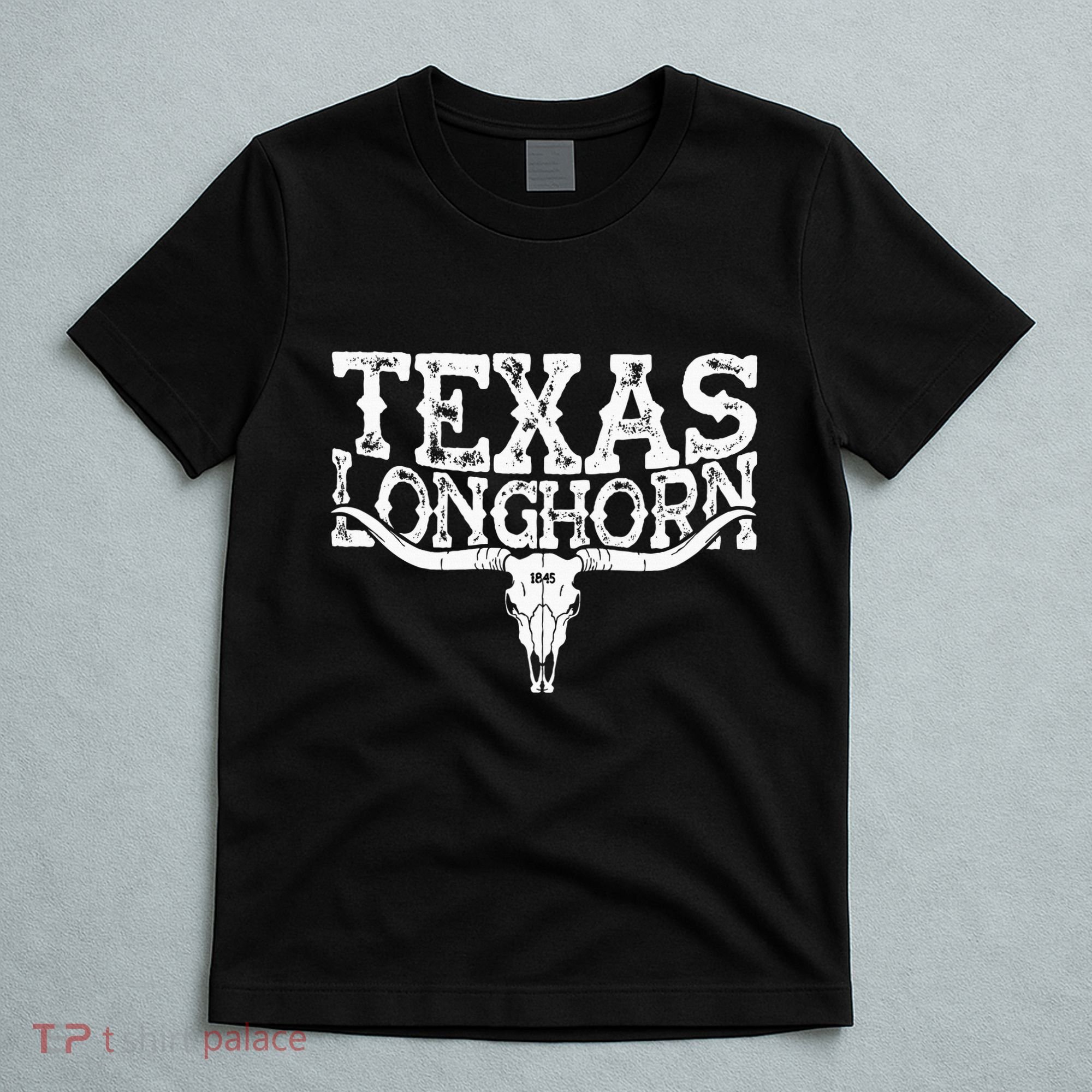 Texas 1845 Vintage Longhorn Cowboy And Rodeo Fan T-Shirt
