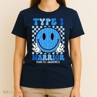 Type 1 Warrior Diabetes Awareness T-Shirt thumb 4