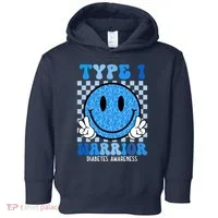 Type 1 Warrior Diabetes Awareness Toddler Hoodie thumb 0