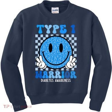 Type 1 Warrior Diabetes Awareness Kids Sweatshirt