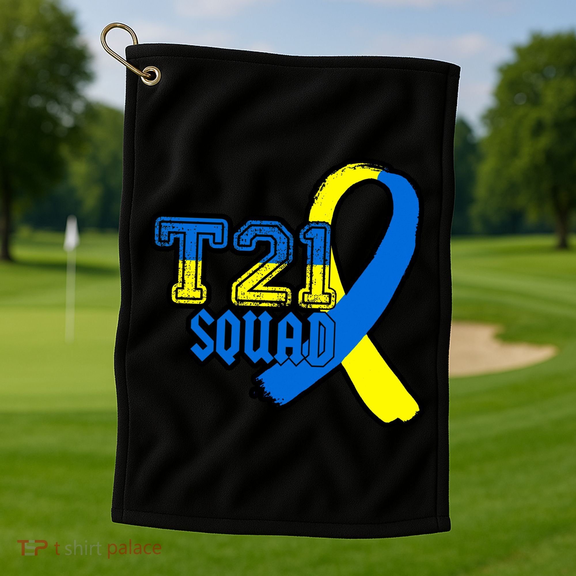 T21 Squad Down Syndrome Awareness Golf Towel