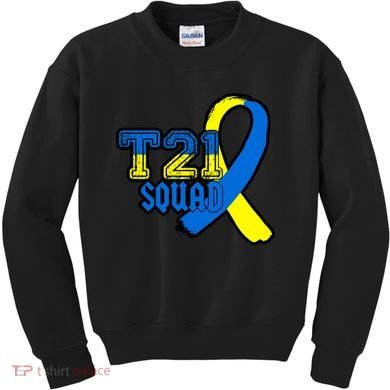 T21 Squad Down Syndrome Awareness Kids Sweatshirt