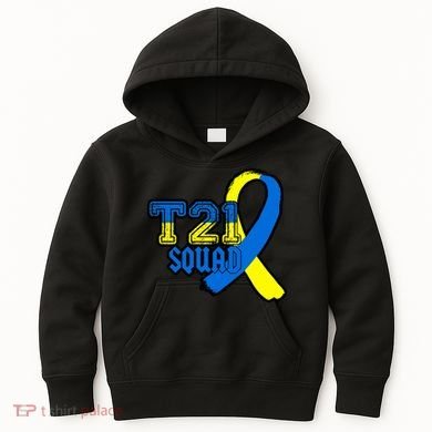T21 Squad Down Syndrome Awareness Kids Hoodie