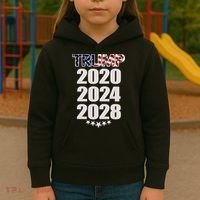 Trump 2020 2024 2028 Trump 4ever Vote Wisely Kids Hoodie thumb 3