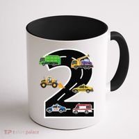 Two 2yr 2nd Birthday 2 Years Old 2nd Birthday Decoration Coffee Mug thumb 1
