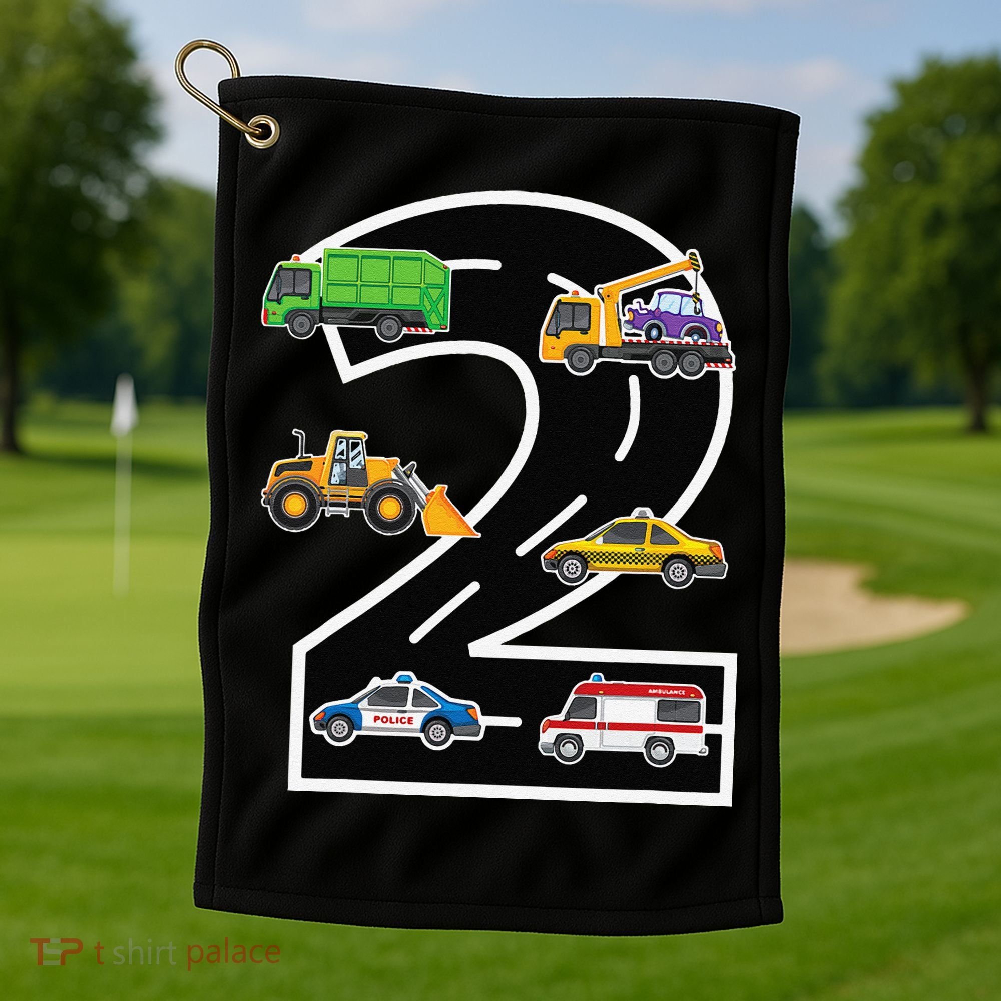 Two 2yr 2nd Birthday 2 Years Old 2nd Birthday Decoration Golf Towel