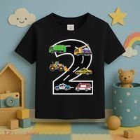 Two 2yr 2nd Birthday 2 Years Old 2nd Birthday Decoration Toddler T-Shirt thumb 3