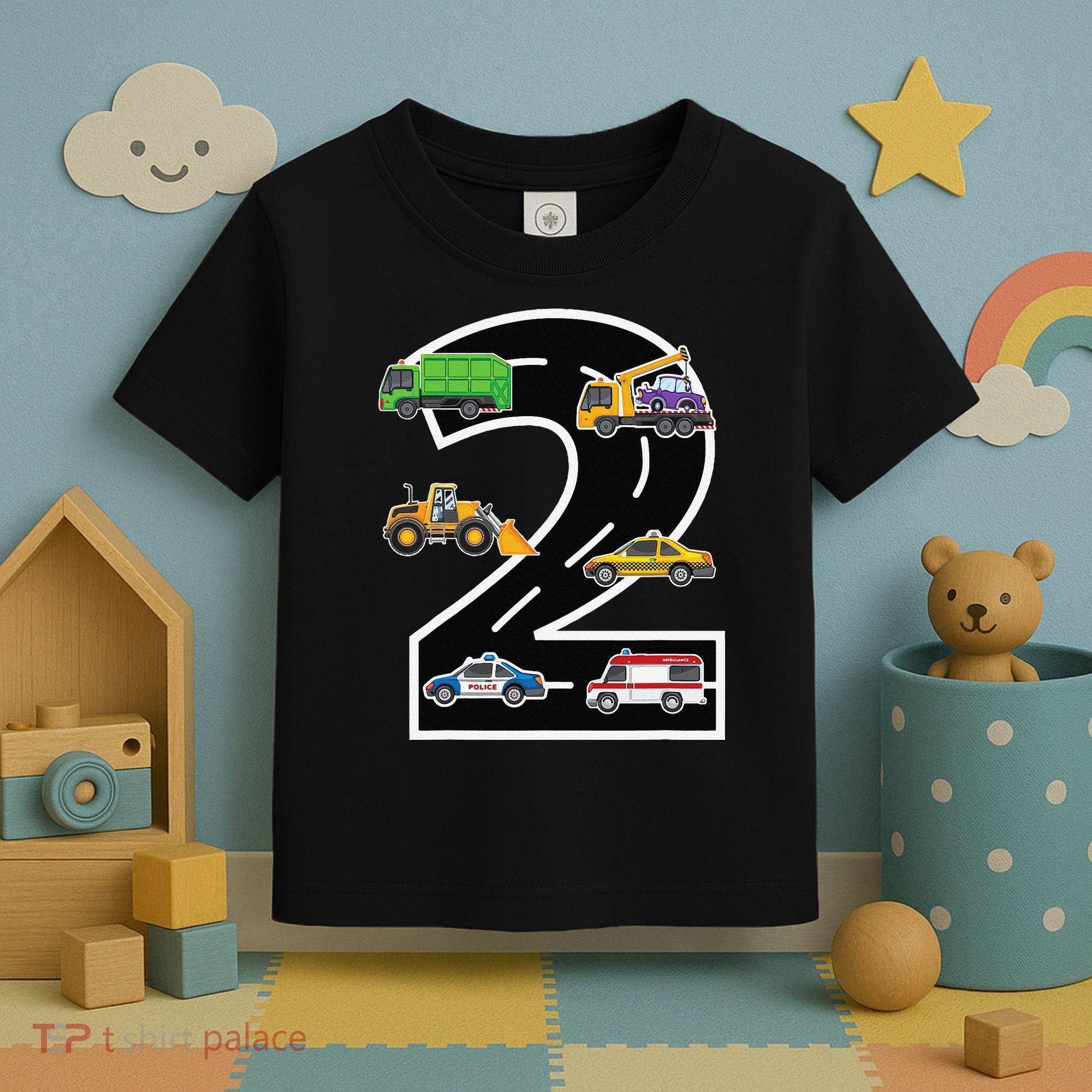 Two 2yr 2nd Birthday 2 Years Old 2nd Birthday Decoration Toddler T-Shirt