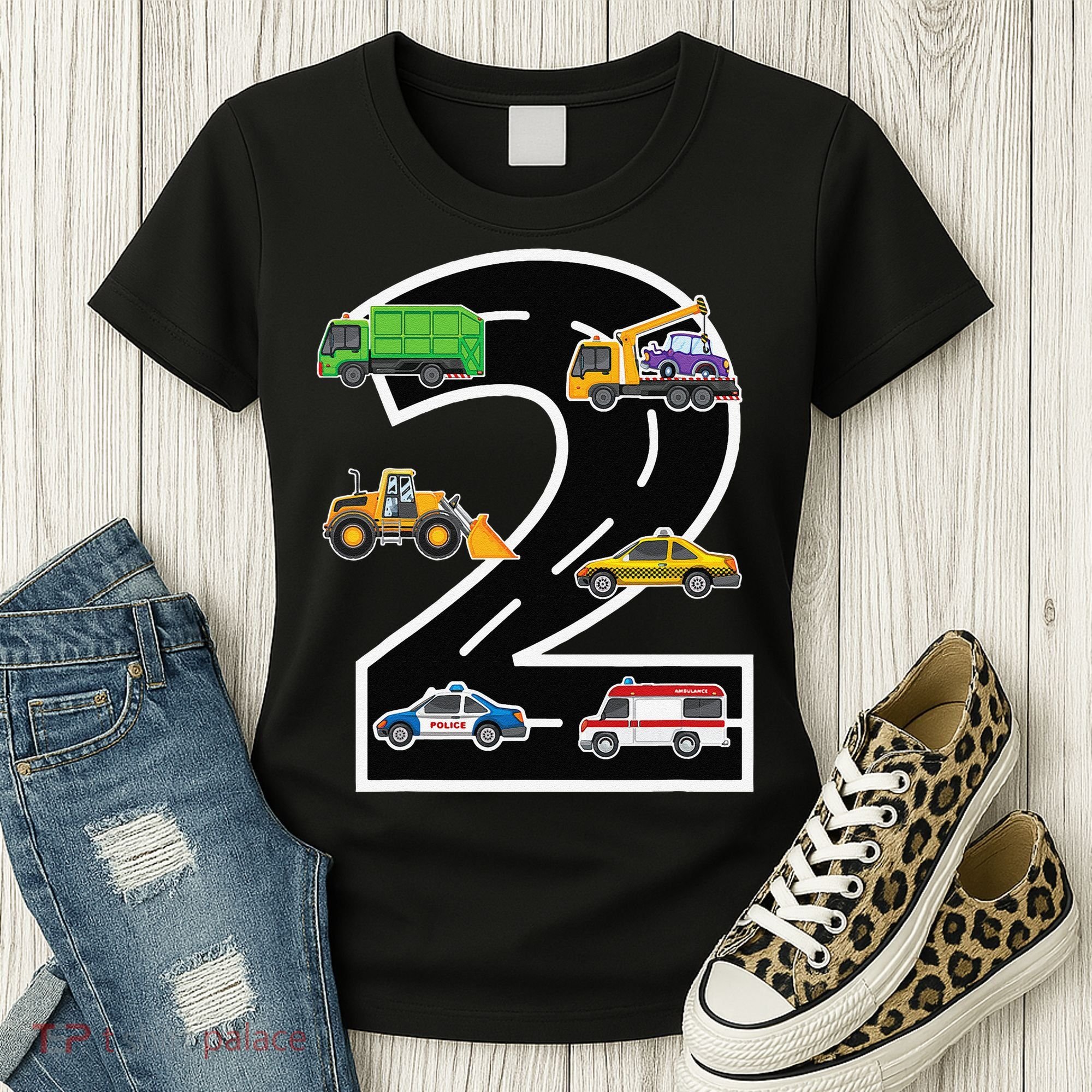 Two 2yr 2nd Birthday 2 Years Old 2nd Birthday Decoration Women's T-Shirt