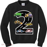 Two 2yr 2nd Birthday 2 Years Old 2nd Birthday Decoration Kids Sweatshirt thumb 0