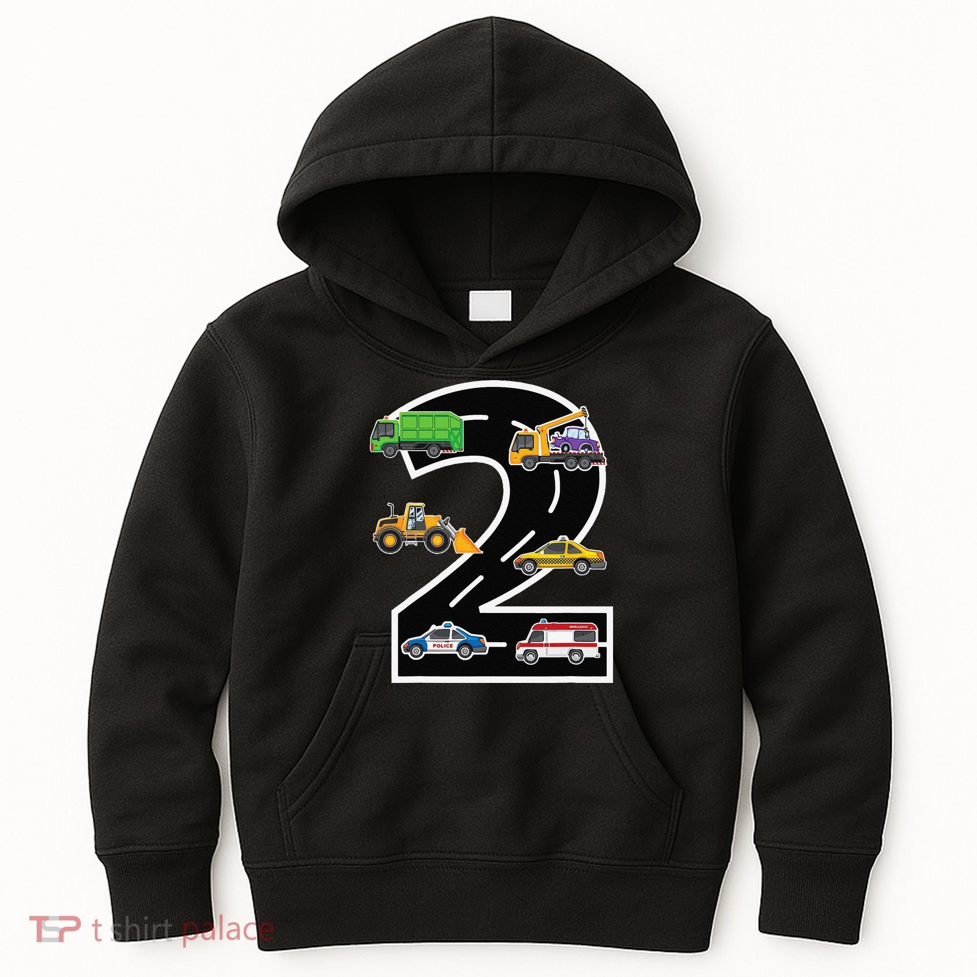 Two 2yr 2nd Birthday 2 Years Old 2nd Birthday Decoration Kids Hoodie